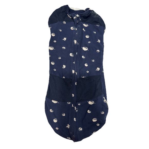 Happiest Baby Sleep Sack Navy Blue White Planets Size S/K/P Small swaddle - Picture 1 of 5